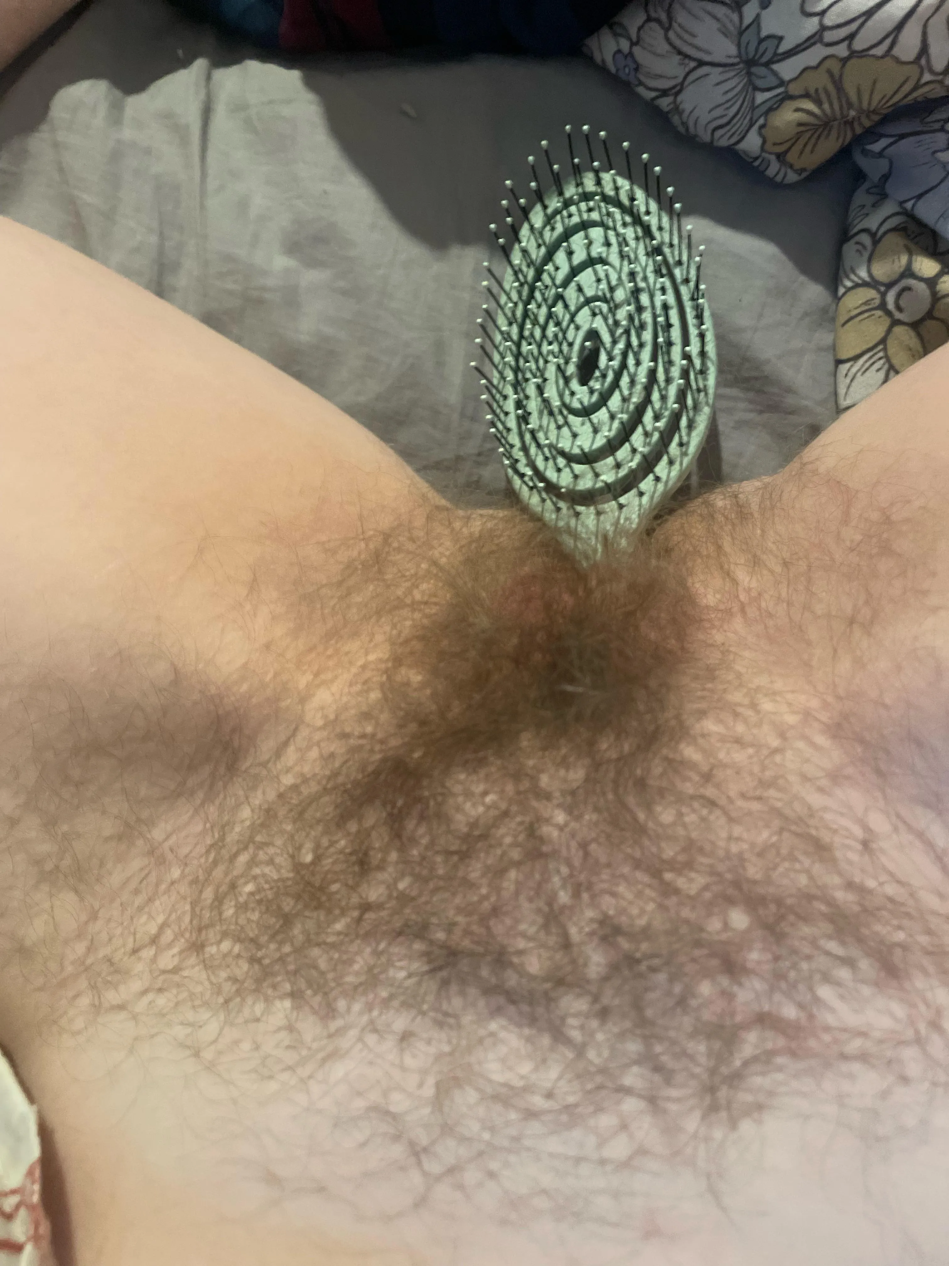 Hairy, needs brushing 