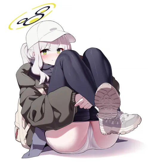 Hare showing her pantsu [Blue Archive]