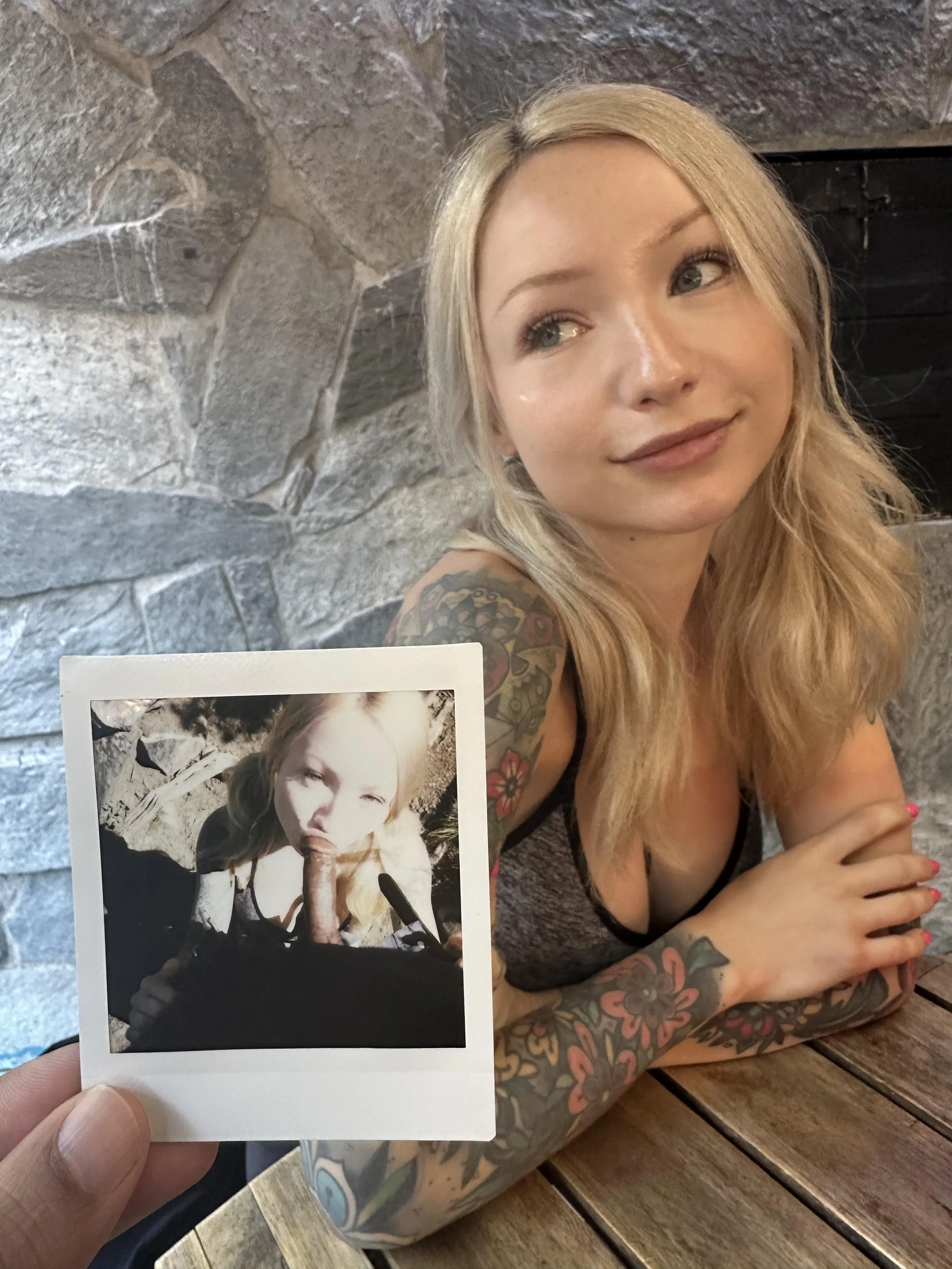 he always makes me pose at the restaurant after our hike