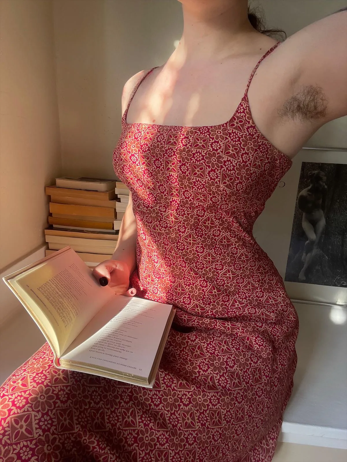 Just me amongst my books