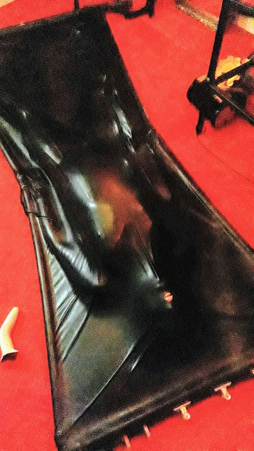 Sealed in very tight latex vacbed Sealed in very tight latex vacbed