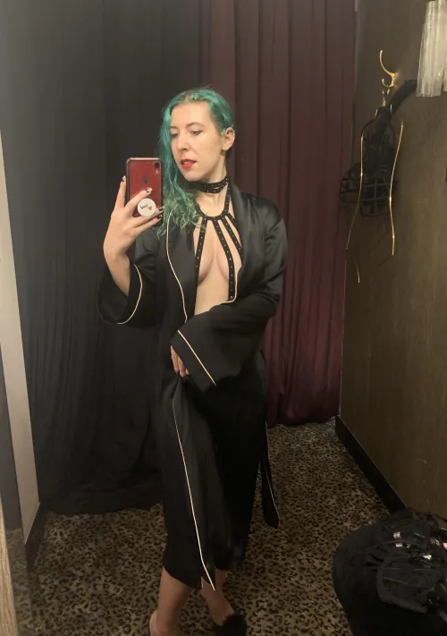 Strappy little bodysuit underneath