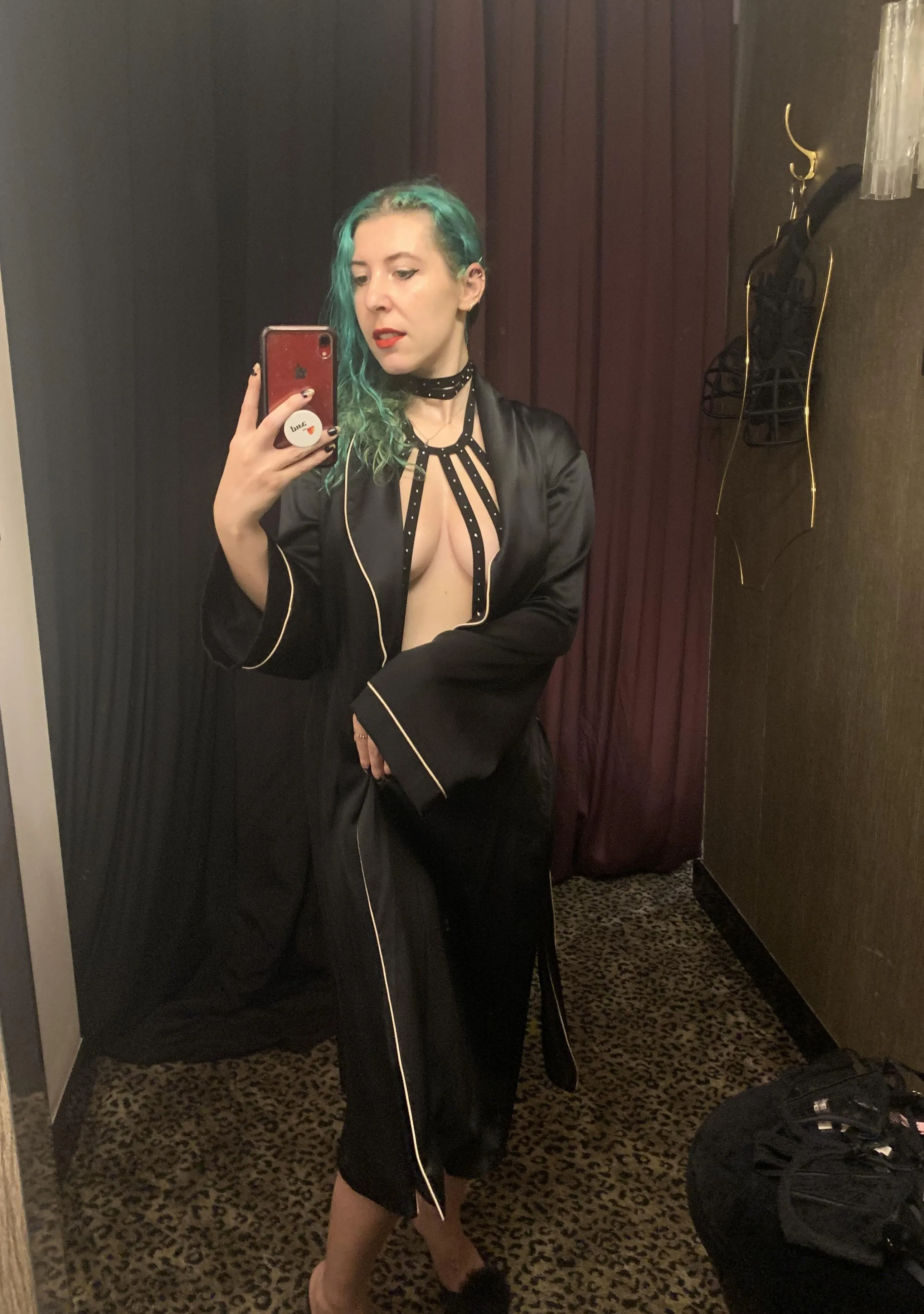 Strappy little bodysuit underneath