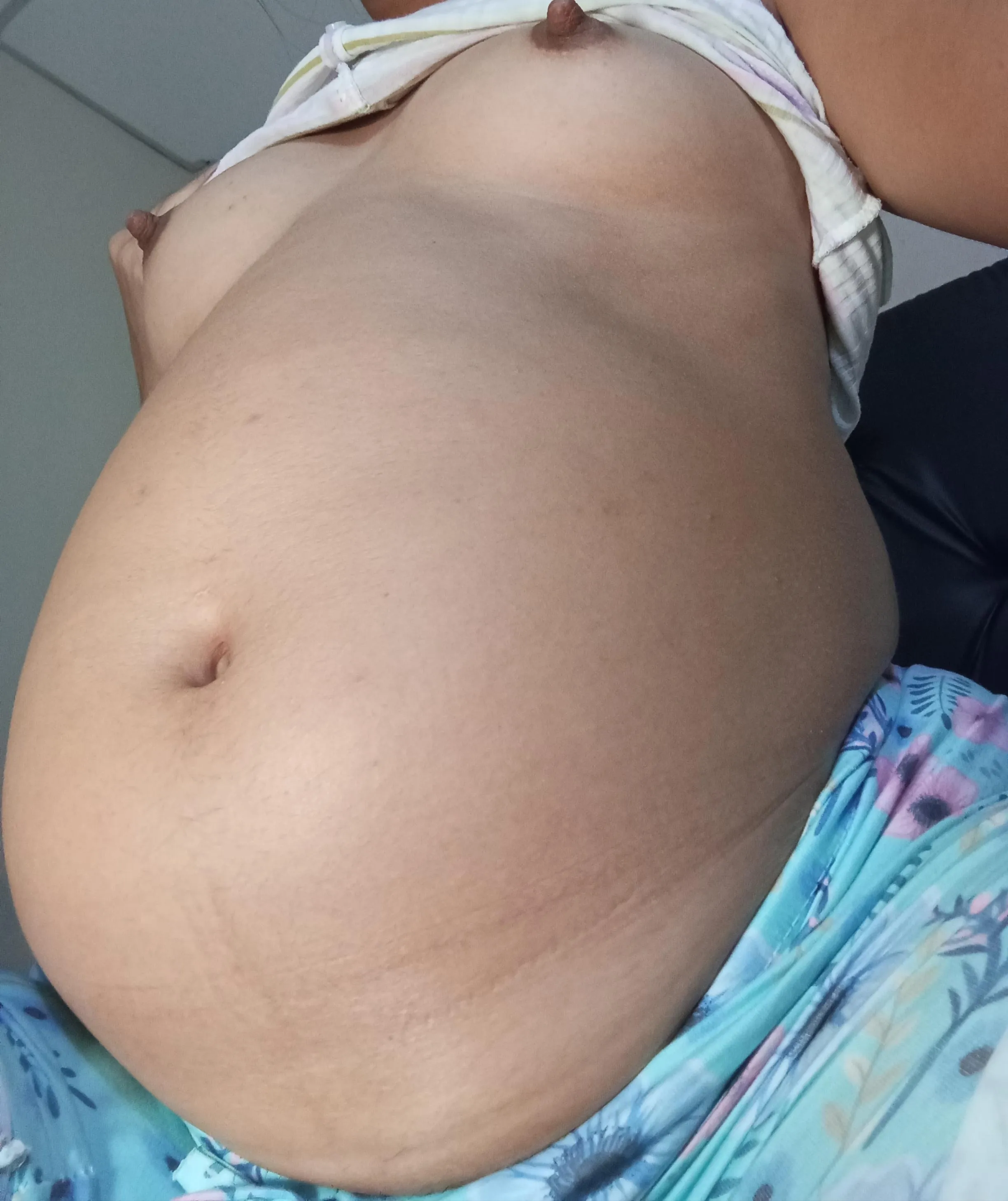 Sweet and sexy pregnant girl, waiting for a good daddy