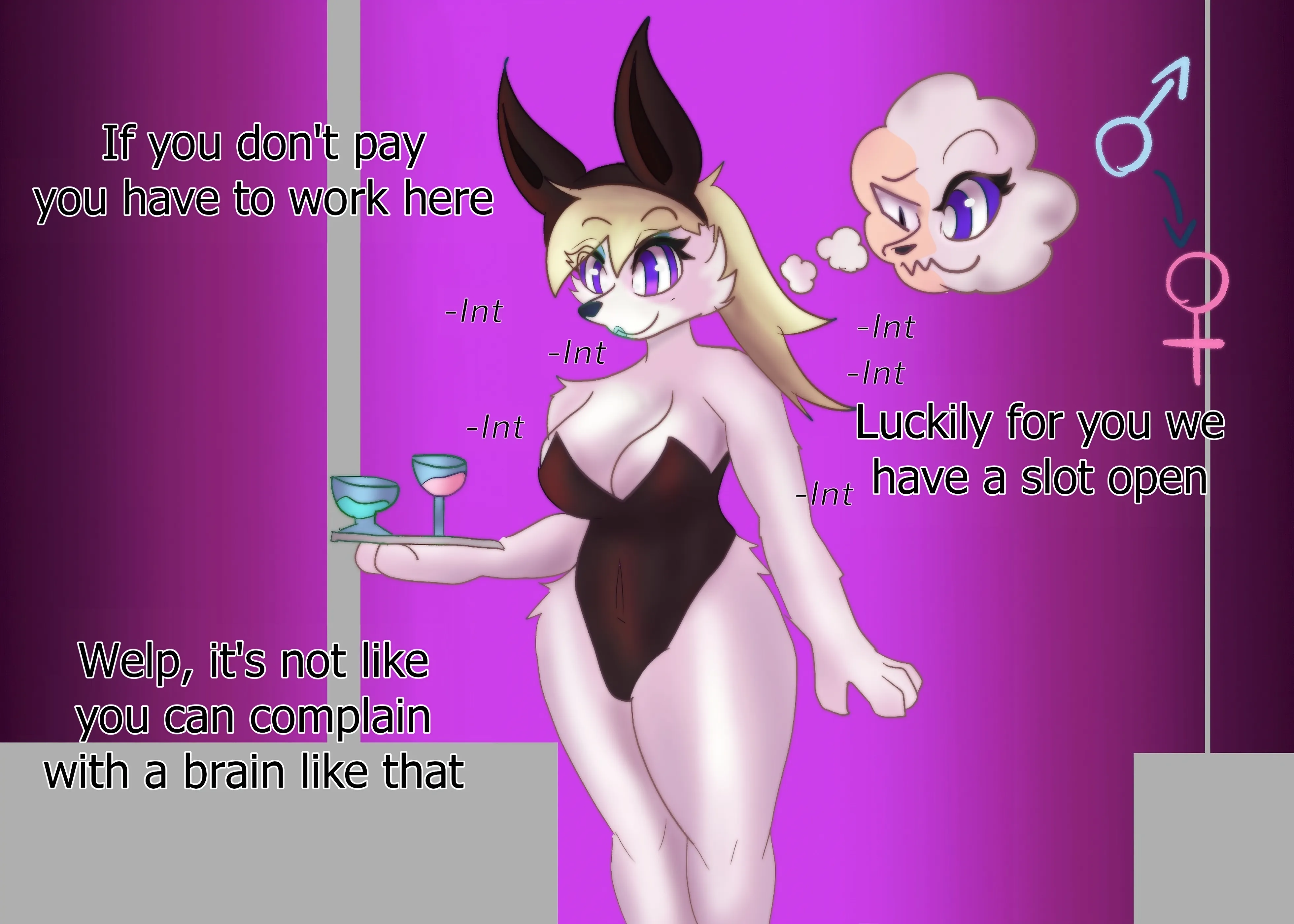 Bimbo bunny girl tf (CrumbleUmble) + Mini Story 