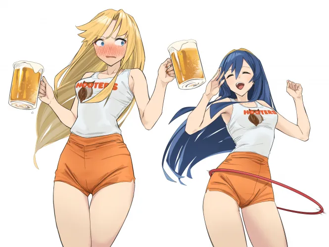 Hooters Lucina and Clarisse (commission by lewillust on Twitter)