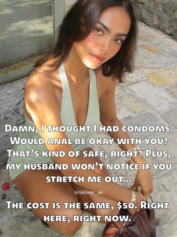 Hotwife to actual whore. Though she needn’t keep it secret - you’d love it, wouldn’t you? [ImageFap: kinklover_uk]