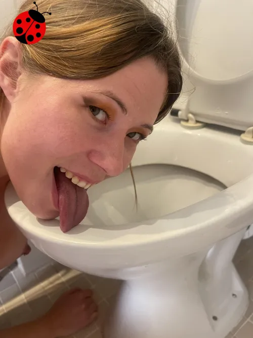 I clean toiles with my tongue