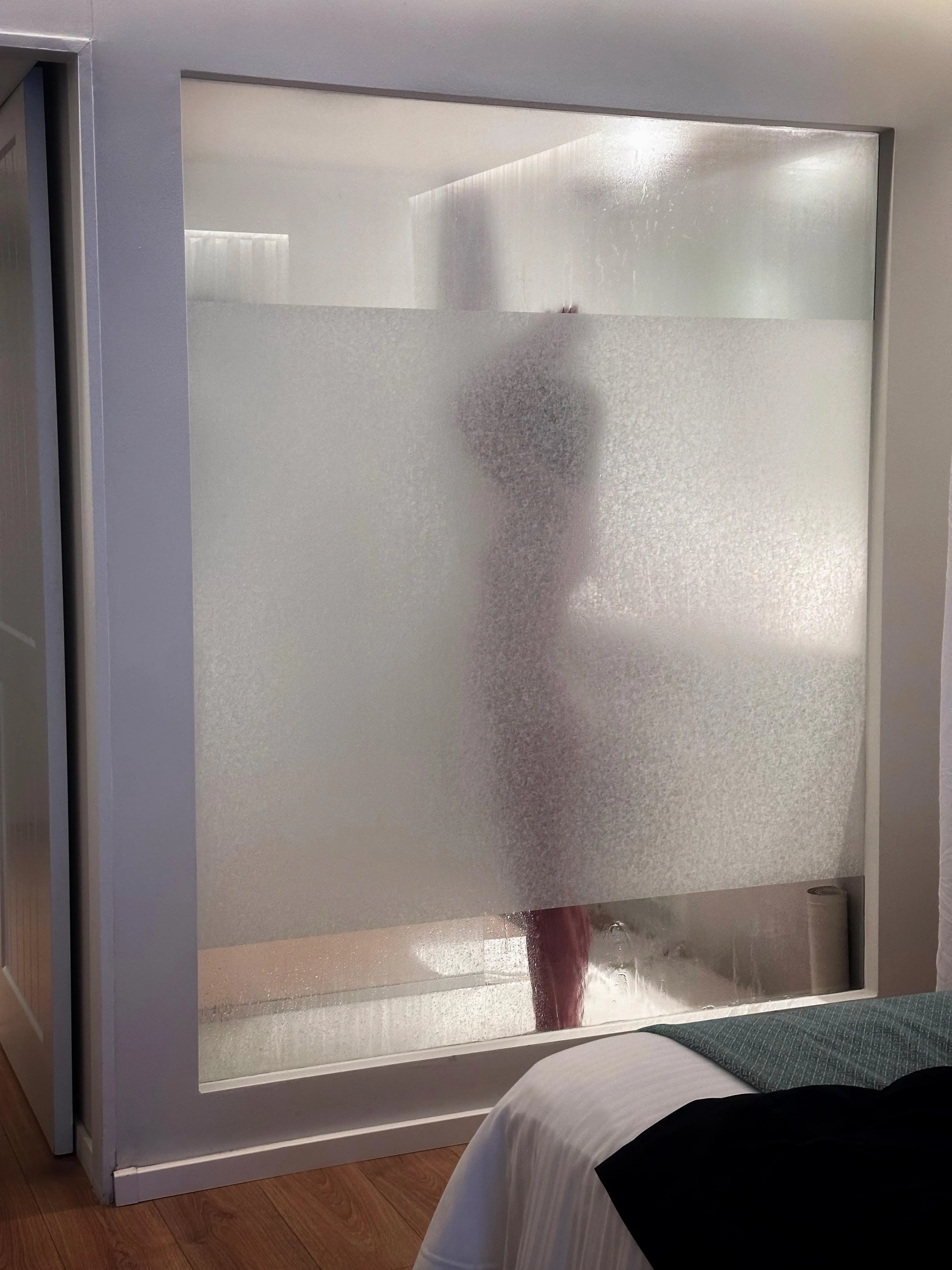 I LOVE an opaque glass shower [F]