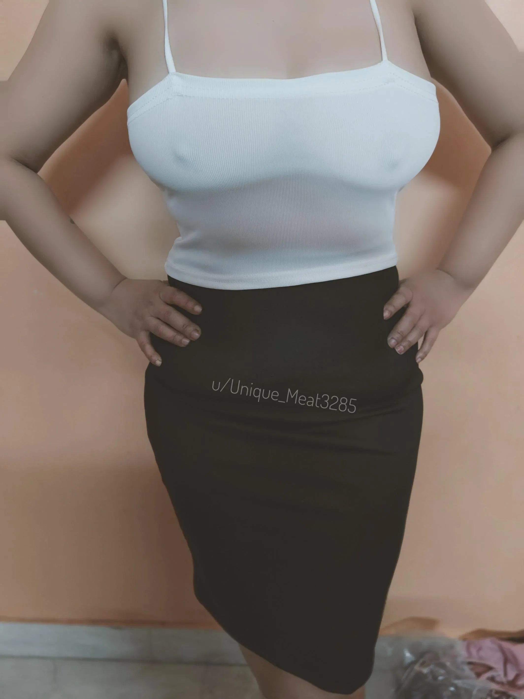 I was dressed in this.. when my husband's freinds came over last night