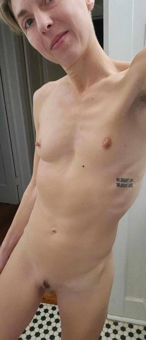 Just a quick selfie before showering