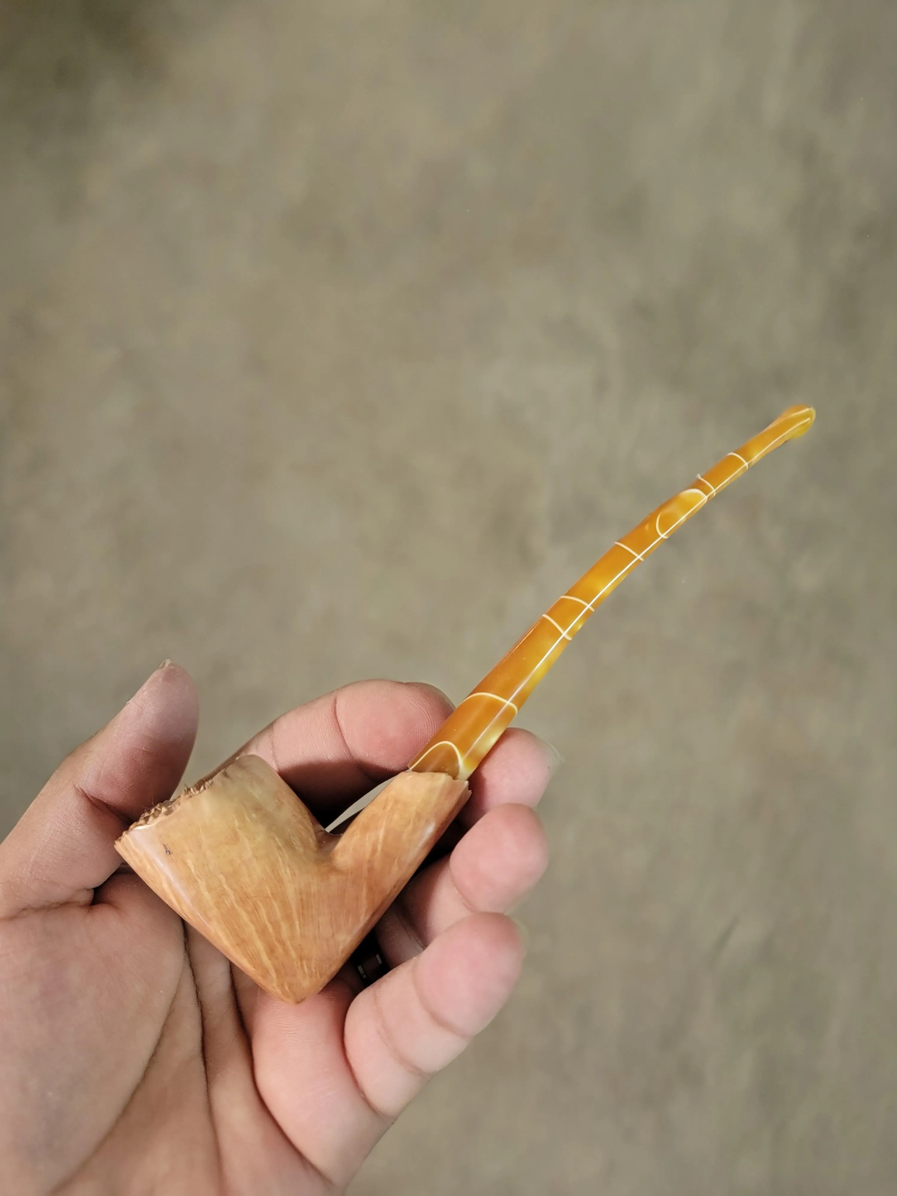 Made my first pipe using a Vermont Freehand kit. Not sure whether to use it for aromatics or English blends. I might need to make another...