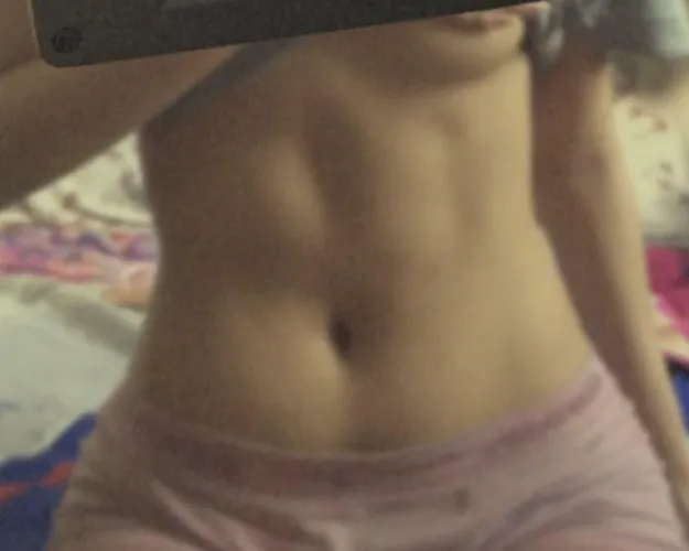 Result of doing curl ups!