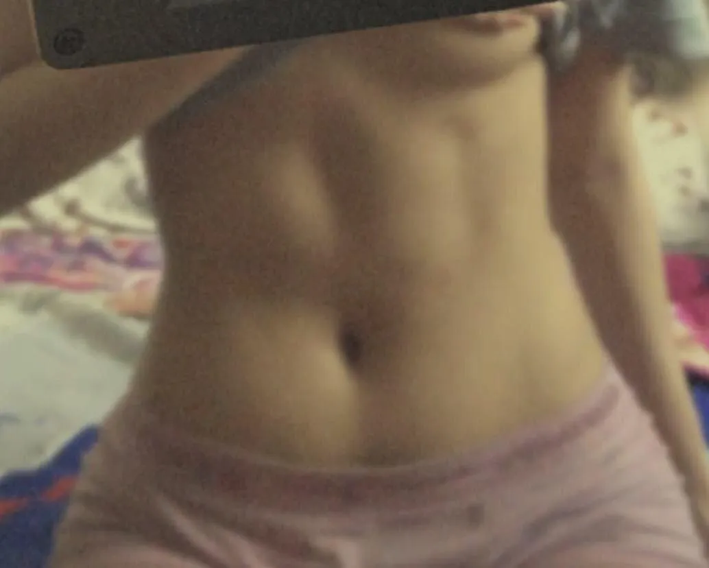 Result of doing curl ups!