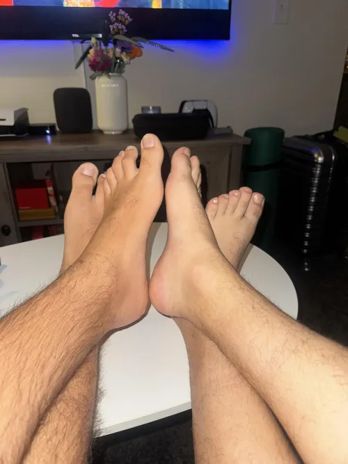 Two straight guys chillin