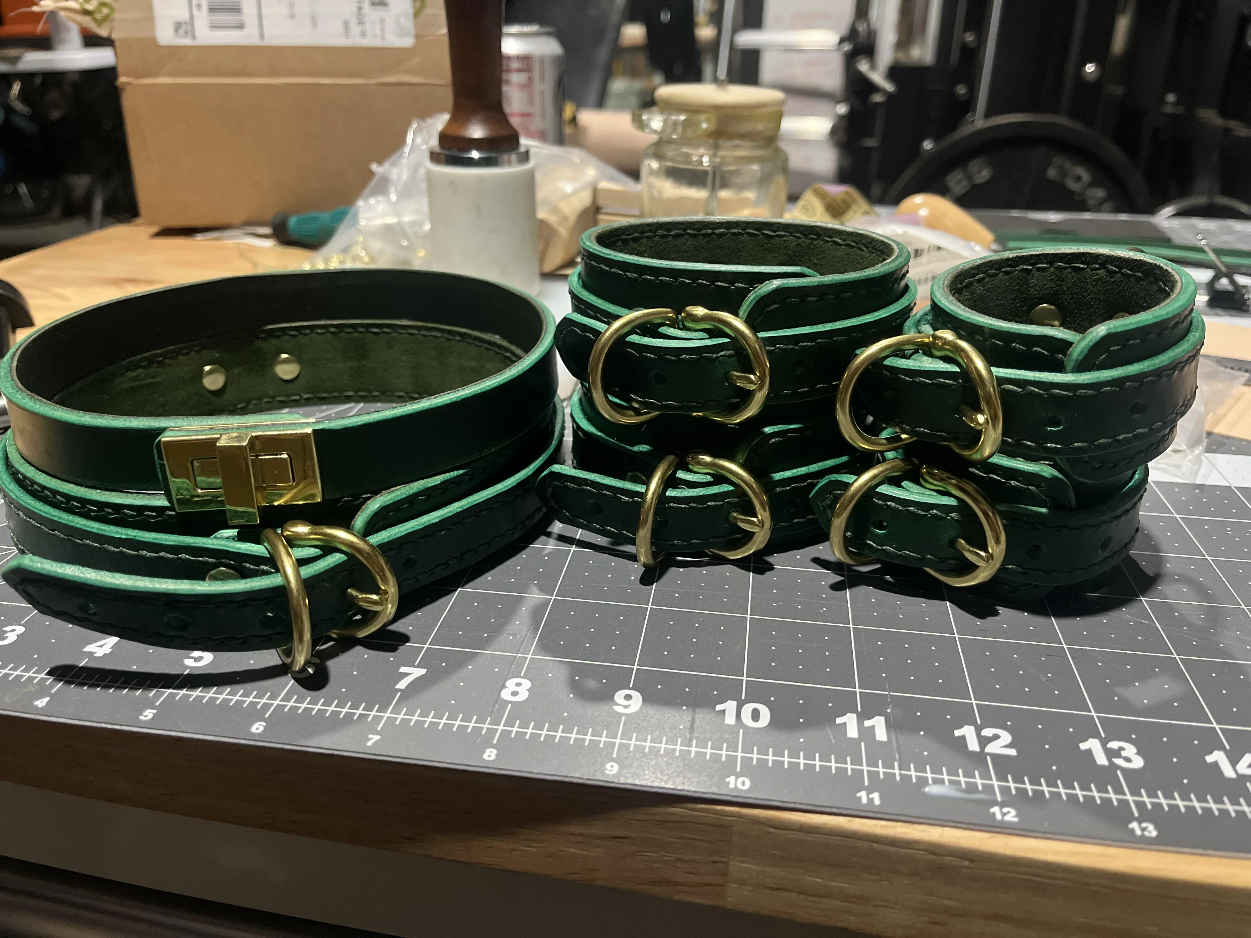 Wrists, ankles, collar, and companion day-wear choker