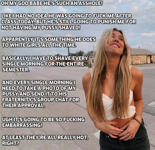 Your girlfriend is a slut for dominant men. (ImageFap: Nubsimp)