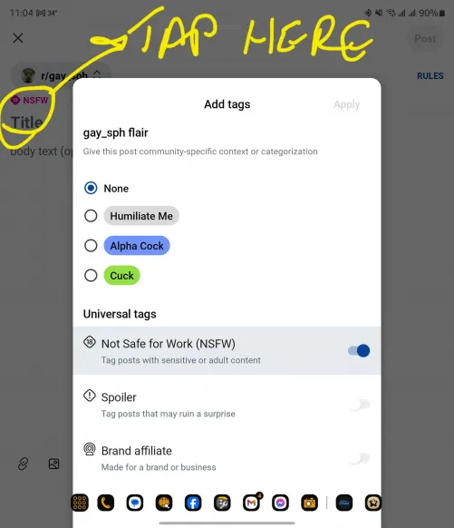 Android app posting issue