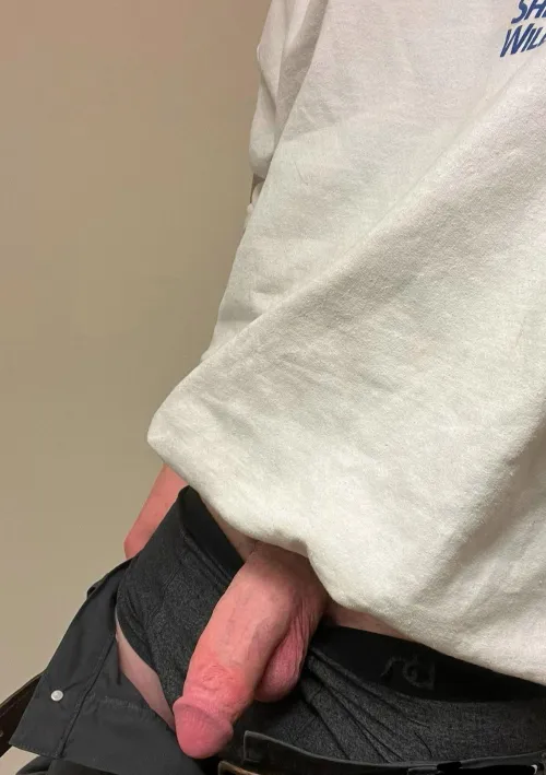 I hope you don’t mind, I like to keep my cock out while I paint!