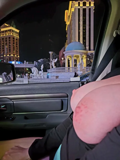 Just driving down the strip adding to the view.