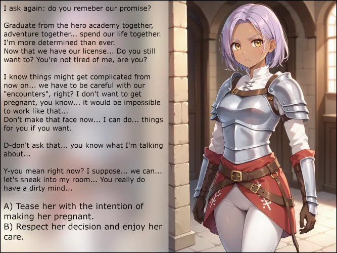 The story of how I saved the empire together with my childhood friend. Unless... [choose your own adventure][beginning][not explicit - for now][fantasy][AI generated pic]