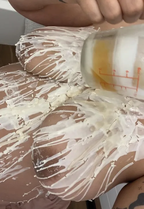 Making your own candles means lots of impromptu wax play