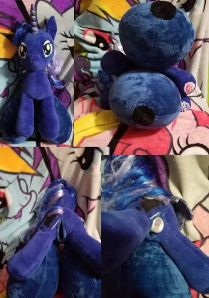 NSFW fuckable female MLP/My little pony alicorn mare Princess Luna with useable equine pussy and hyper crotchboobs with nipples