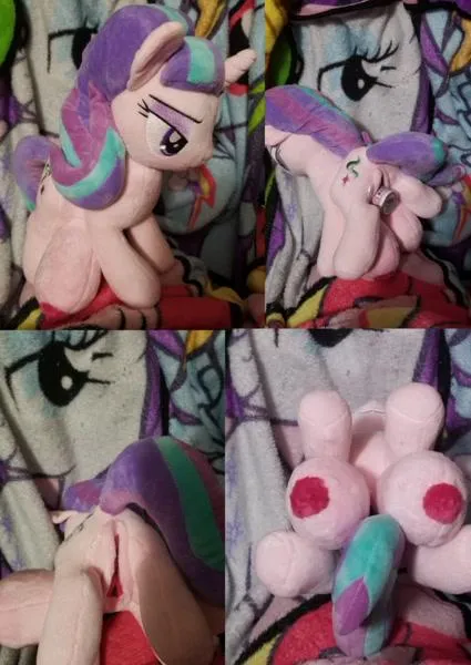 NSFW fuckable female MLP/My little pony mare Starlight Glimmer with useable equine pussy and big crotchboobs with nipples