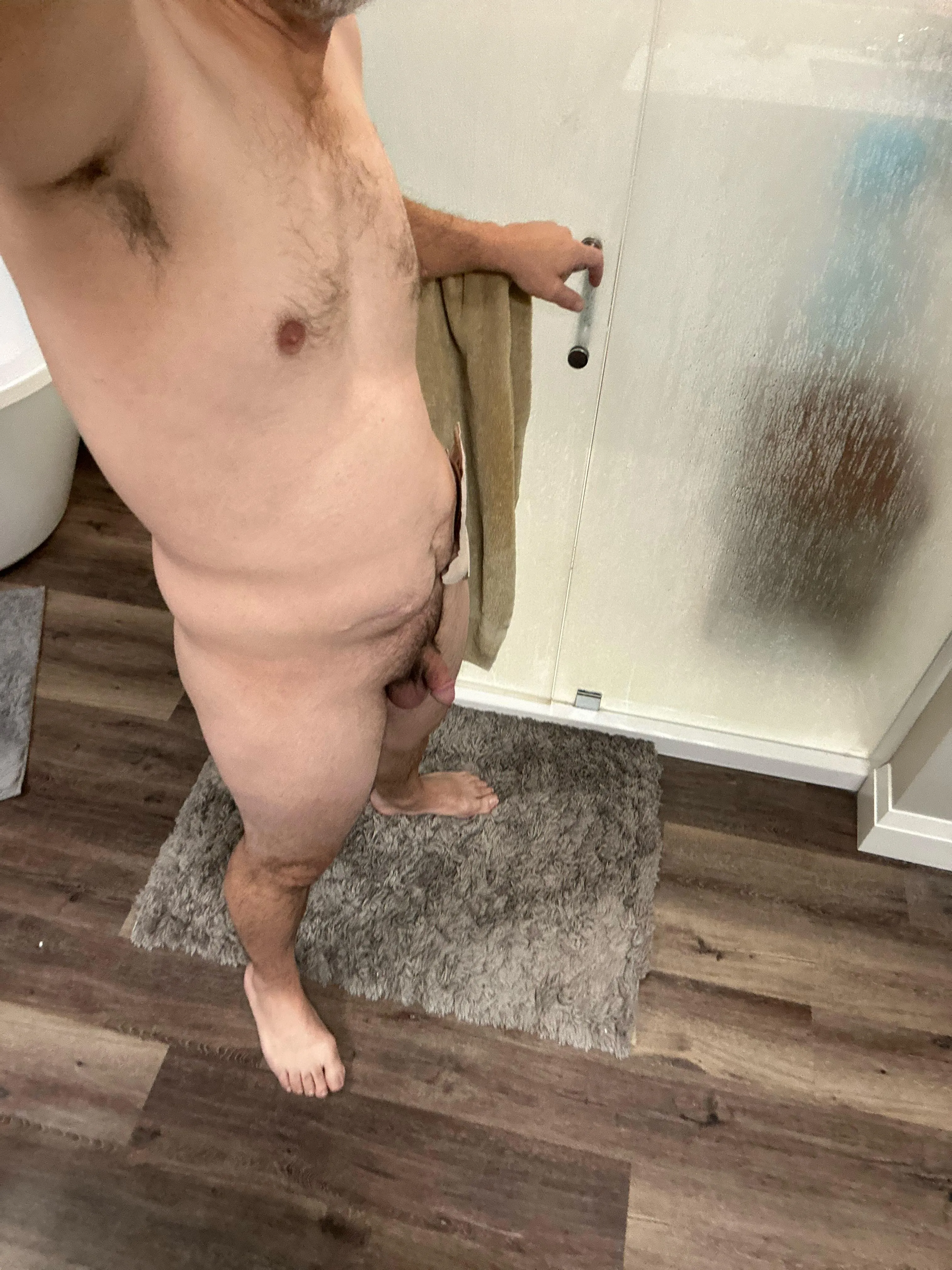 Shower time.  Come join me. (47 ileostomy)