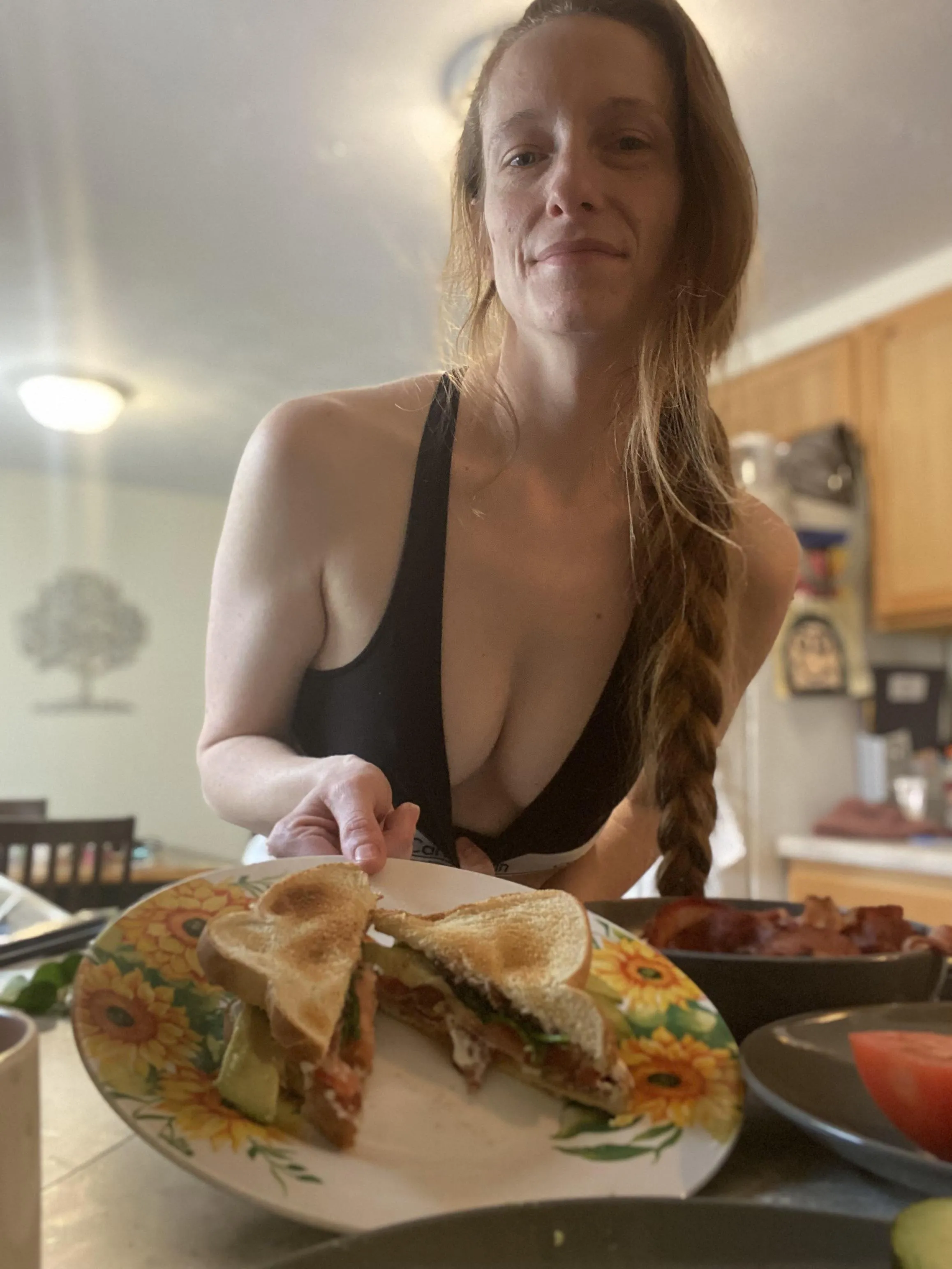 This freckled cutie serving a sandwhich [IRTR]