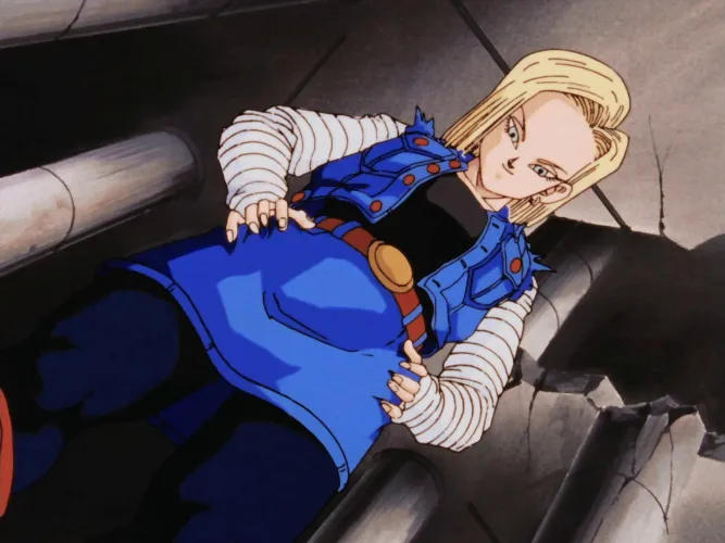 Android 18 thinks its tickle time now that you're under her!