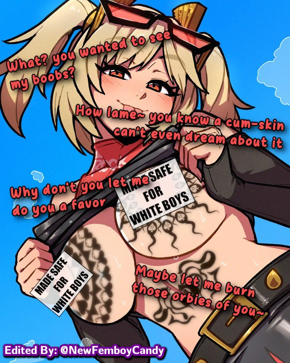 Burnice is BBC only and beta safe (ImageFap: CandyFemboyGoddess)