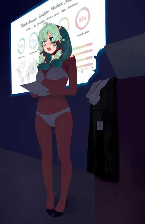 [F4M] They say that when giving a presentation, it helps to imagine the audience is naked, but what if you're the one who's not allowed to wear clothing..?