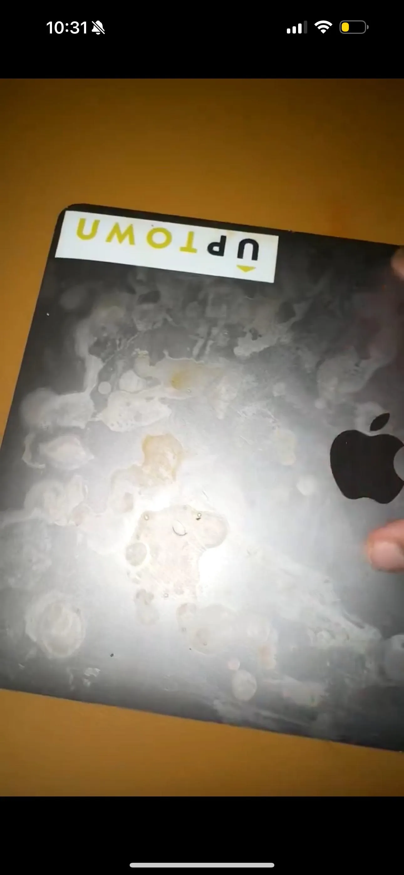 MacBook stained up