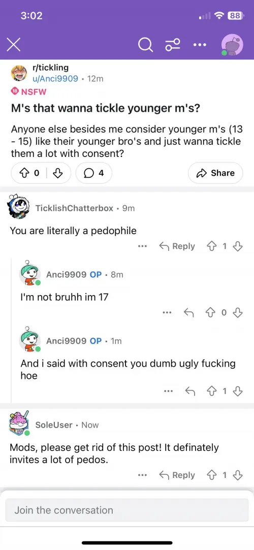 Please ban this user.