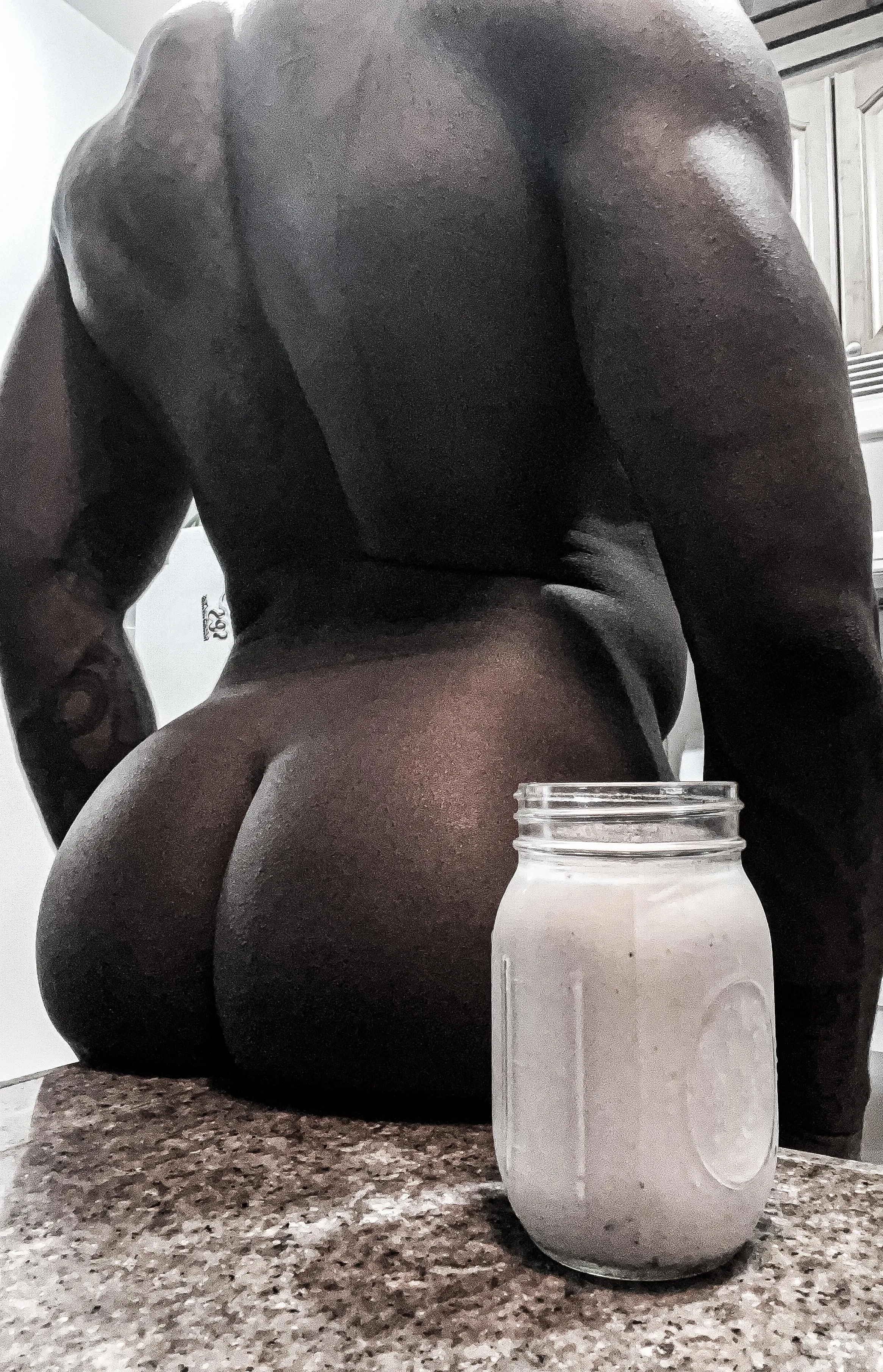 Protein shake dumper