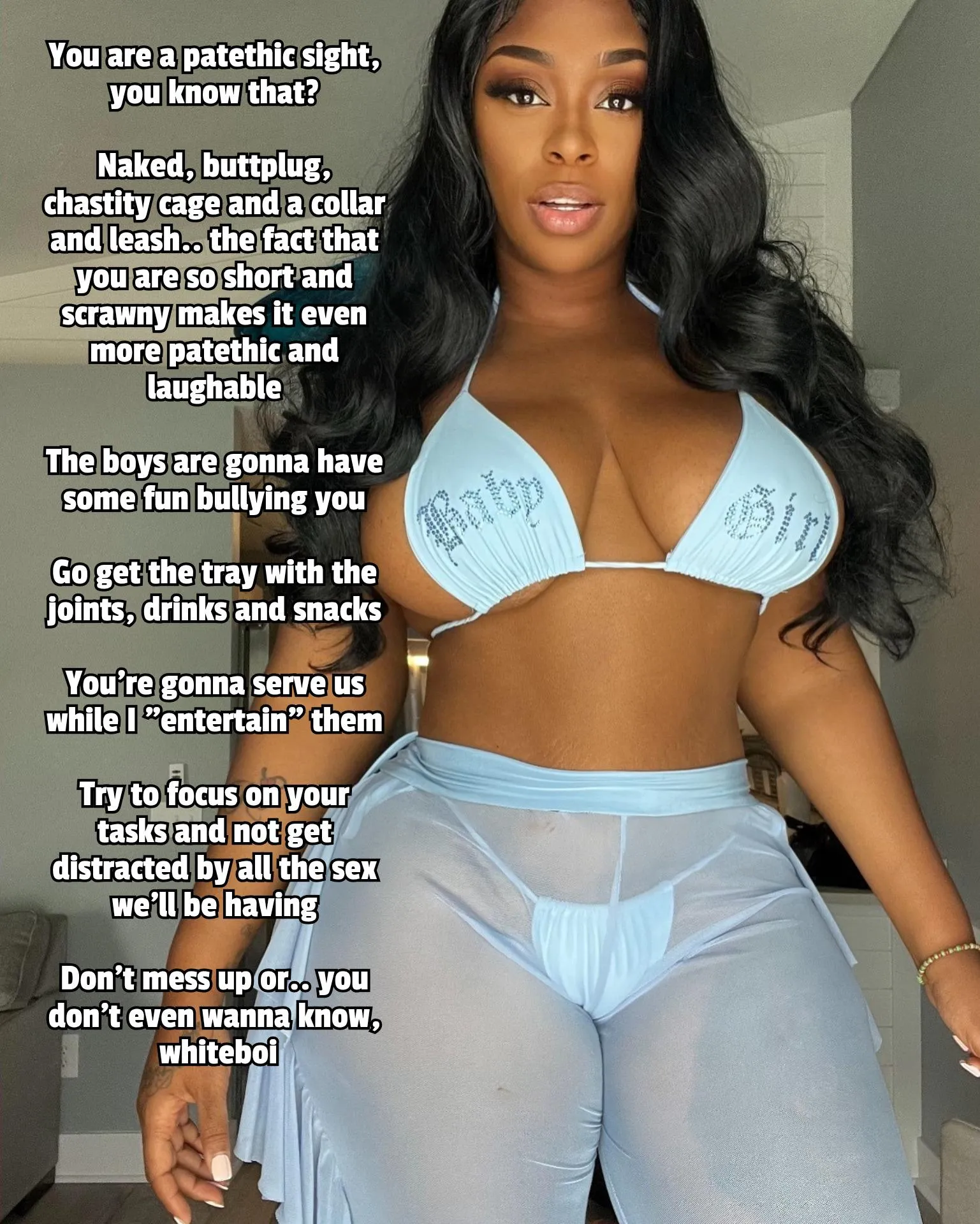 Serving your Mistress and her friends (captionsforever on imagefap)