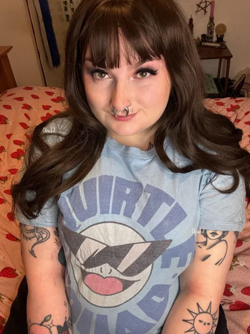 Soft bodied in a cute squirtle shirt