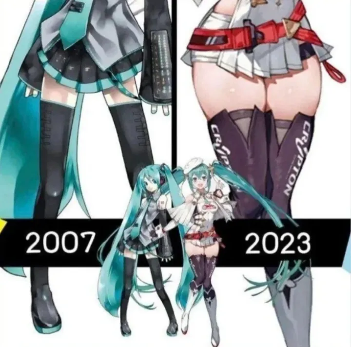With this image making the rounds, I can't stop thinking about how much I wanna fuck 2023 Miku