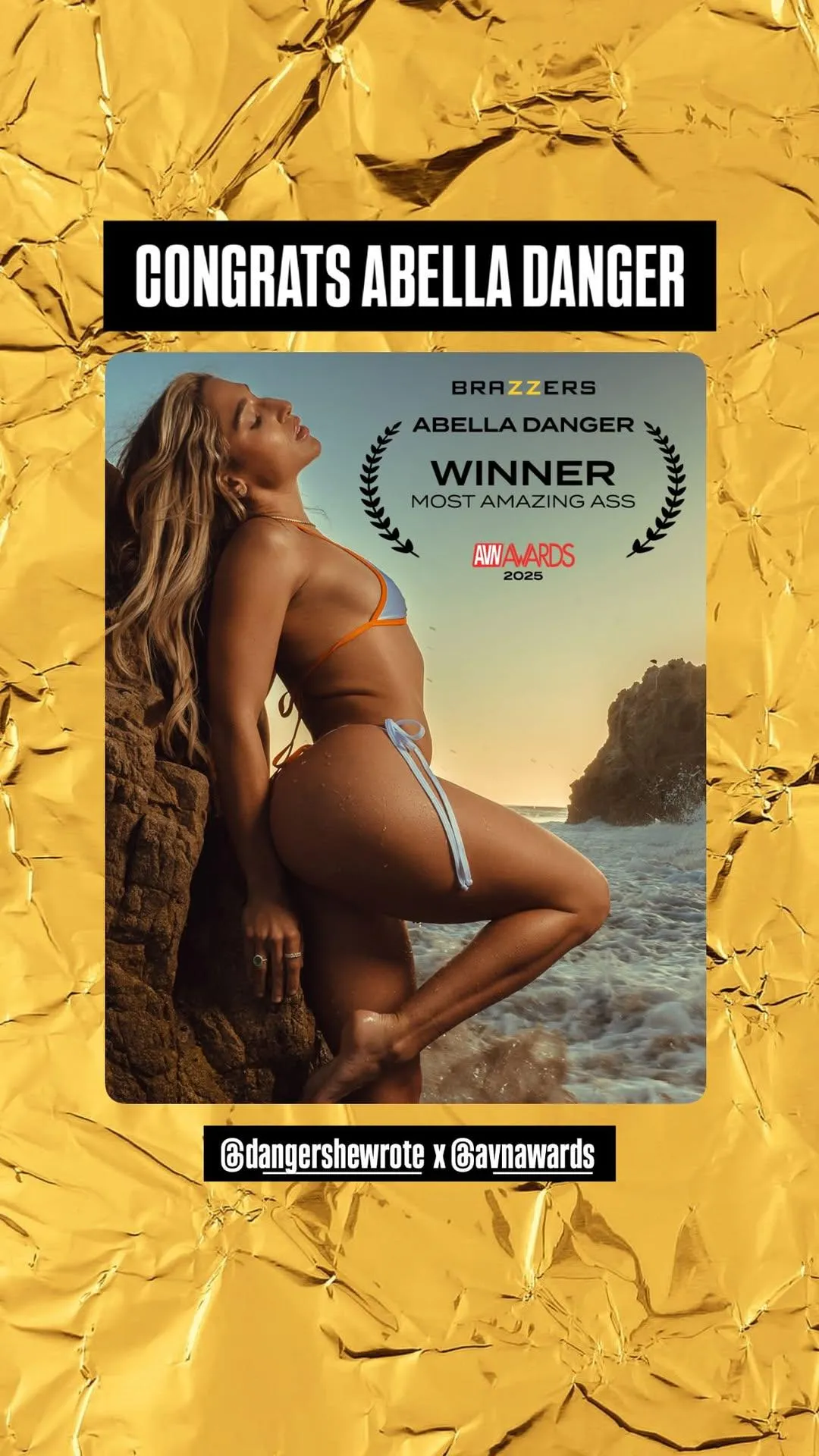 AVN 2025 Most Amazing Ass Winner