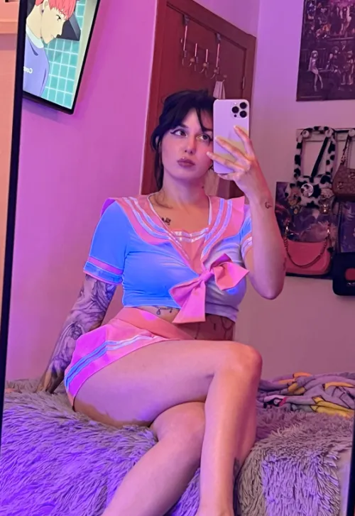 College student shows off her charms under her skirt