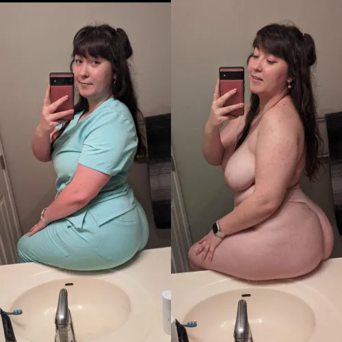 Do I look better in or out of scrubs?