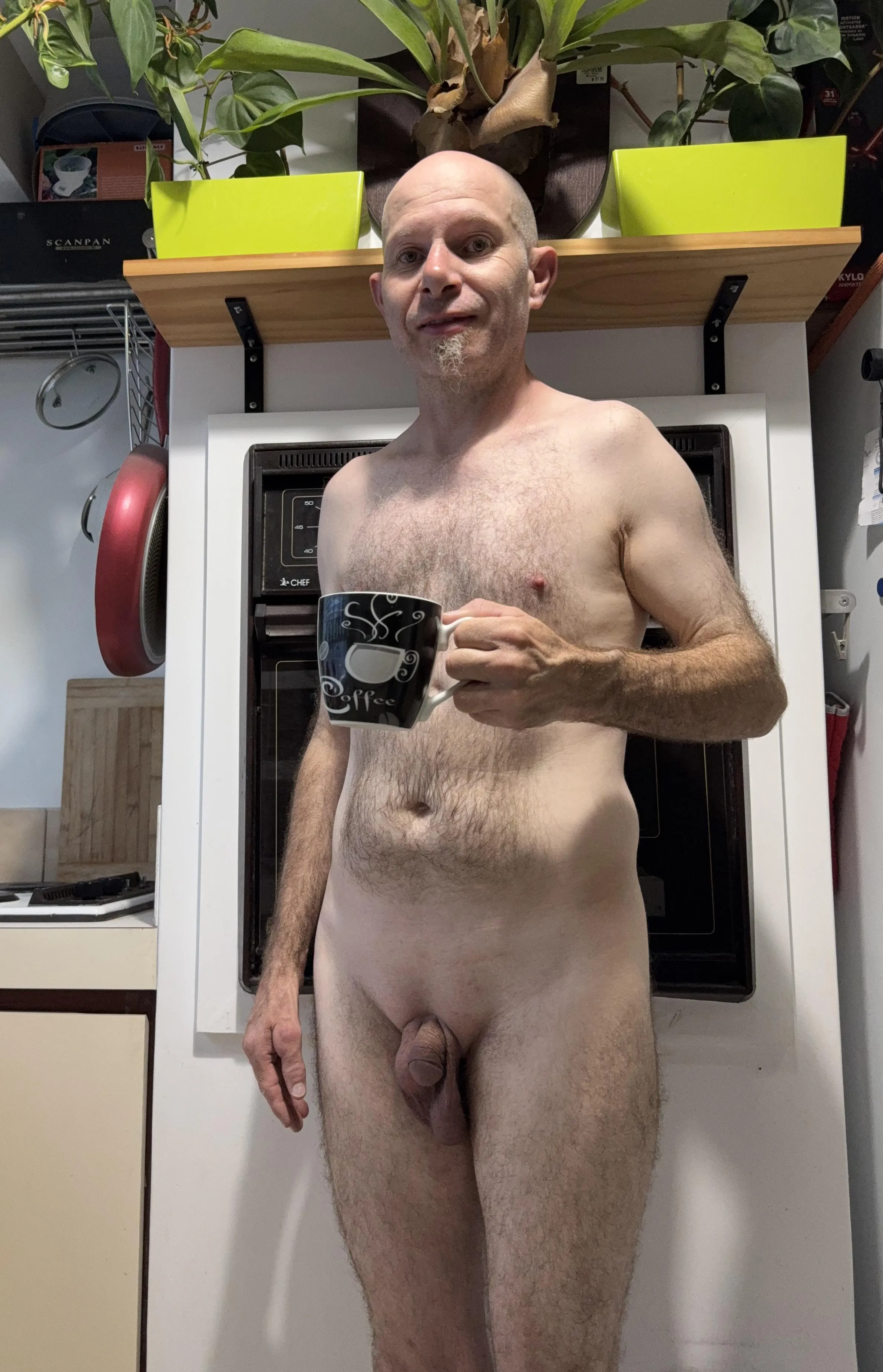 Enjoying my coffee before dinner….