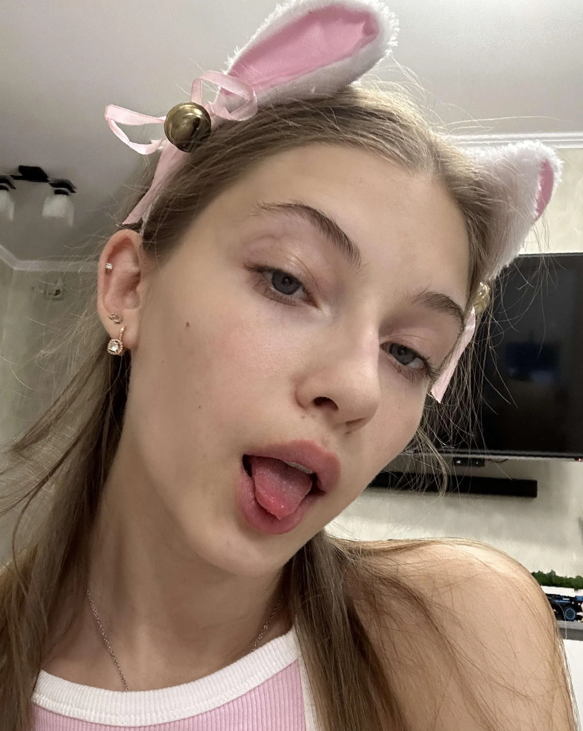 I put on this cat costume for you Ill do anything to make you feel good