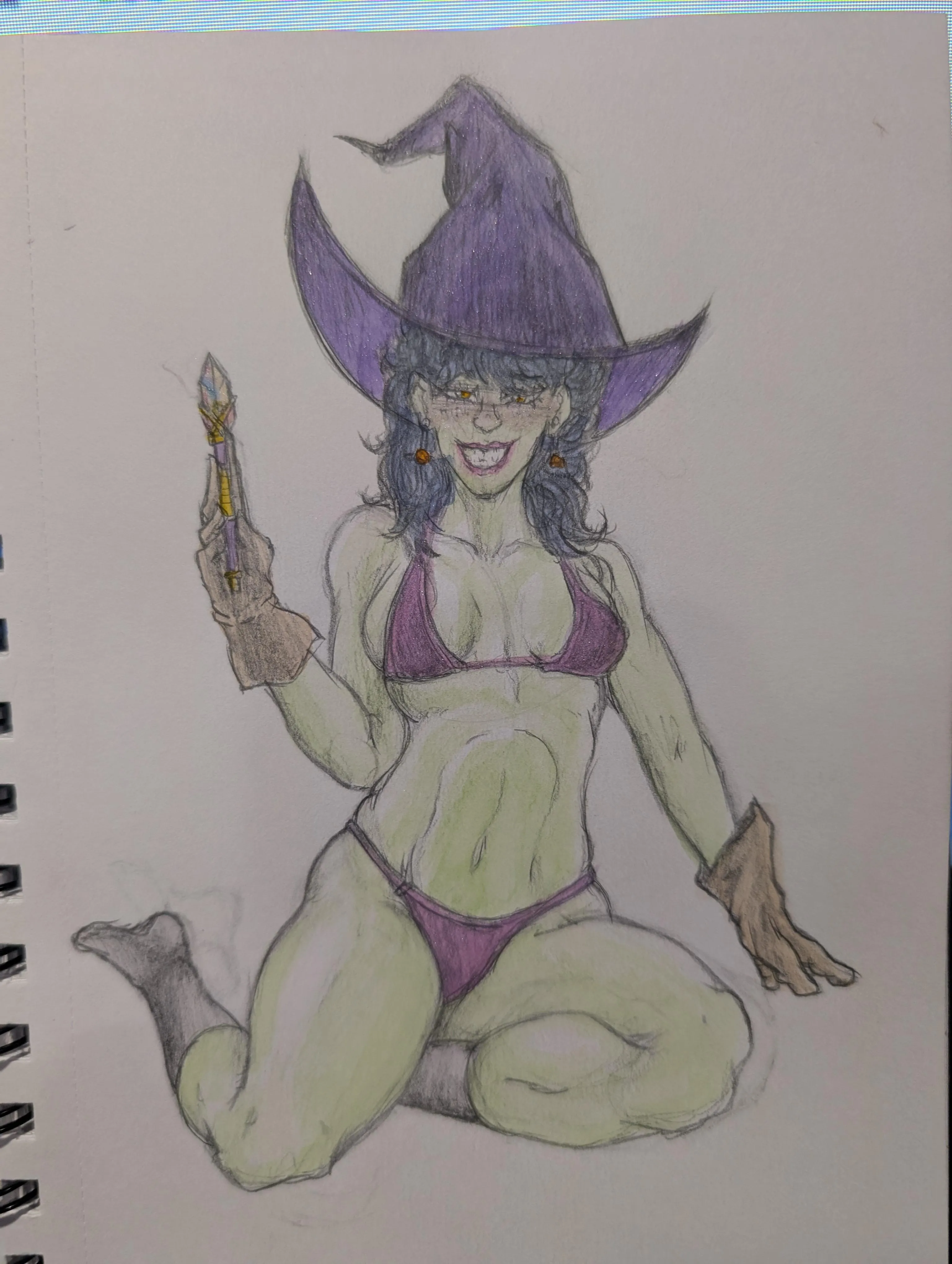 Just wanted to see if anyone has any input on my art. I didn't have a concrete image in my head of what type of character I wanted to make so most of it was on the fly