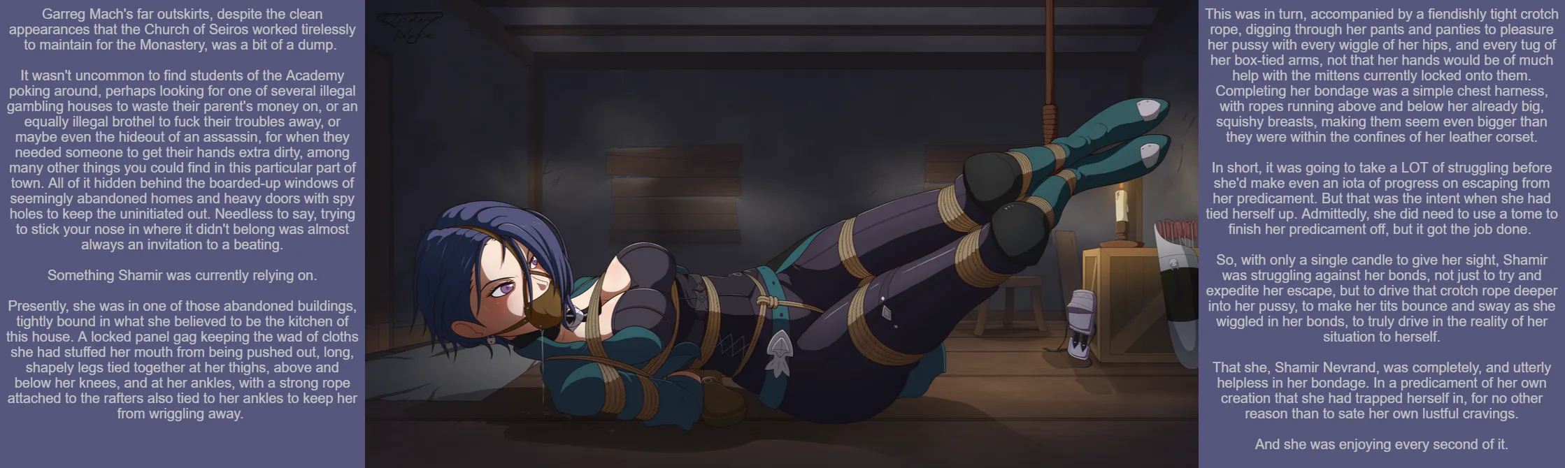 Shamir's Strict Self-Bondage! (Fire Emblem: Three Houses)(Art by UnderWareX)