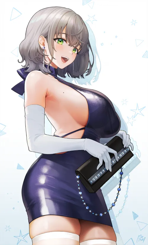 Shirogane Noel in dress (noixen)