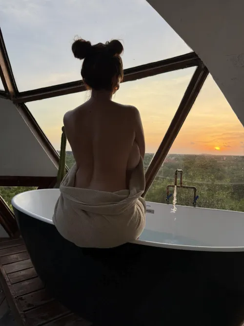 The sunset is also nice