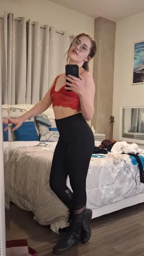 When you use lingerie as a top before going out...