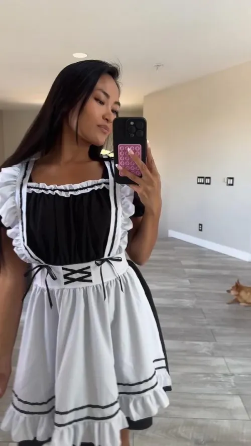 Oh, I didn't know you'd be back so early. I'm almost done cleaning